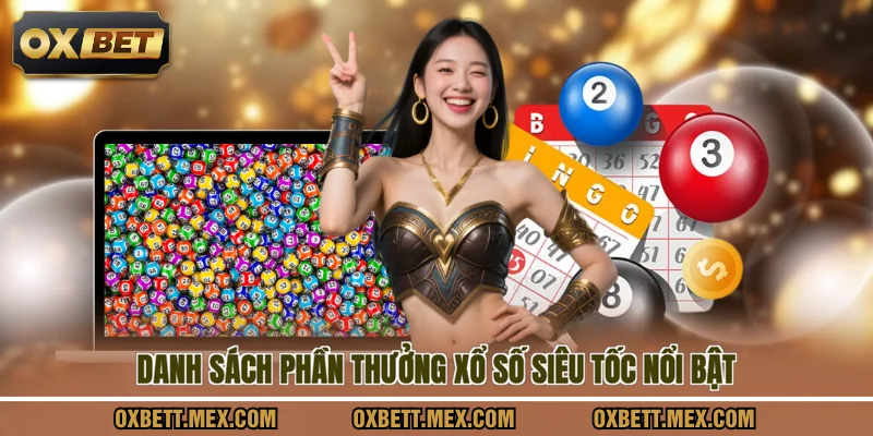 Danh sách phần thưởng xổ số siêu tốc nổi bật